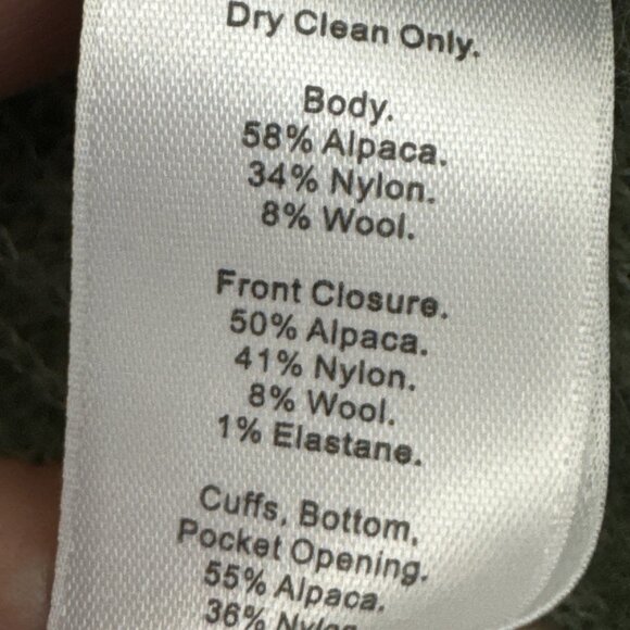 Everlane Women's S Long Cardigan Sweater Green Alpaca Blend EUC - Picture 10 of 12